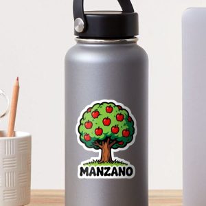 sticker pegatina manzano apple tree cartoon retro 80s