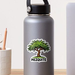 sticker pegatina mezquite mesquite tree cartoon retro 80s