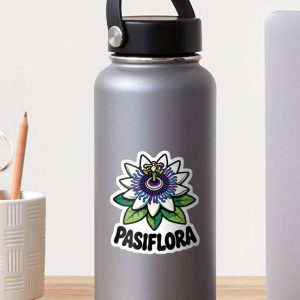 sticker pegatina pasionaria passion flower cartoon retro 80s