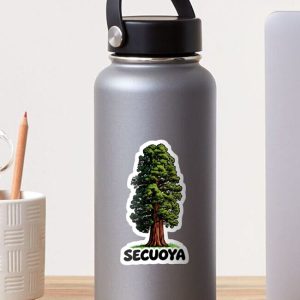 sticker pegatina secoya gigante sequoia cartoon retro 80s