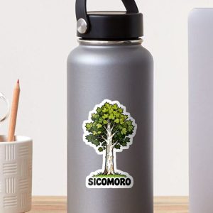 sticker pegatina sicomoro sycamore tree cartoon retro 80s
