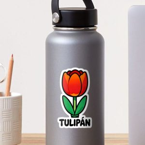 sticker pegatina tulipan tulip flower cartoon retro 80s