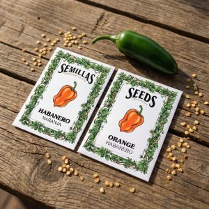 sobres para semillas chiles picantes printable pdf bilingual
